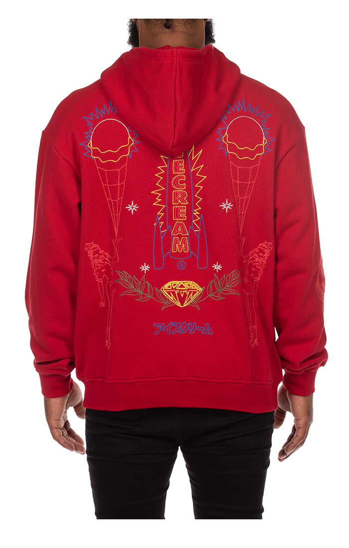 ICECREAM dollar caps l/s hoodie - chili pepper