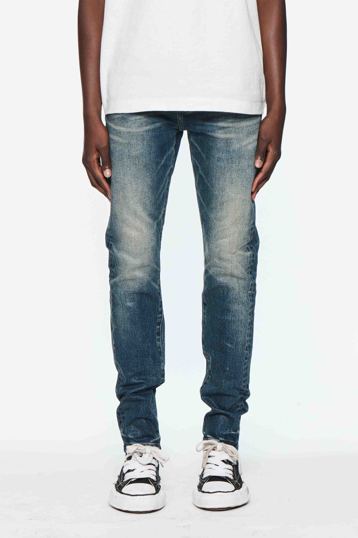 Purple Brand P001 Dark Indigo SDTE424 Skinny Coated Dark Tempest - Dark Indigo