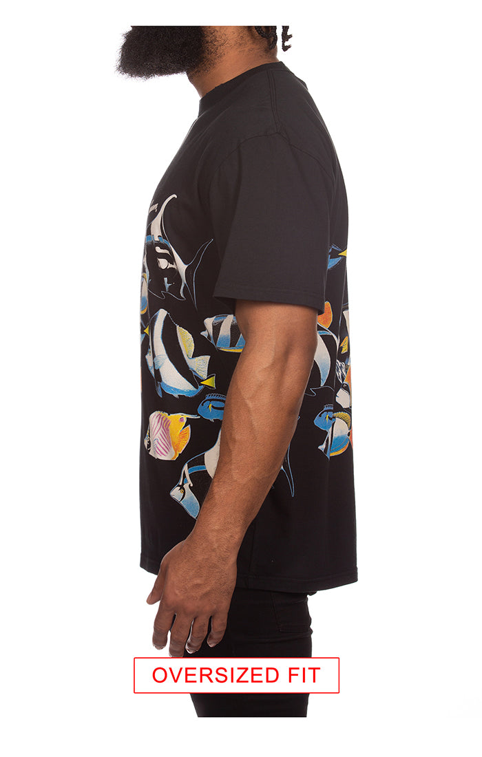 ICECREAM fish scale ss knit (oversized) - stretch limo