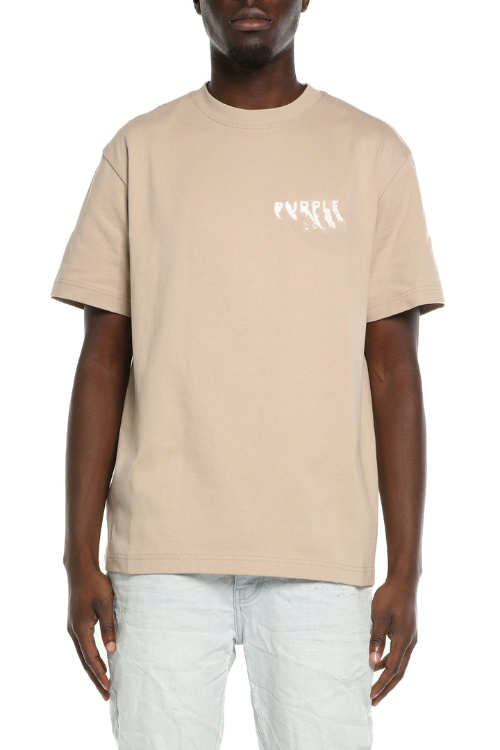 Purple Brand P117 Tan HWTS825 HWT Textured Jersey SS Tee - Tan