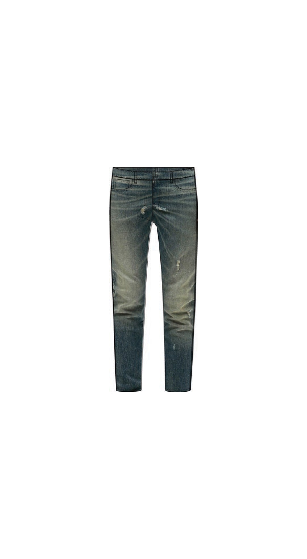 Purple Brand P001 Dark Indigo STKD424 Skinny Shadow Seam Coated - Dark Indigo