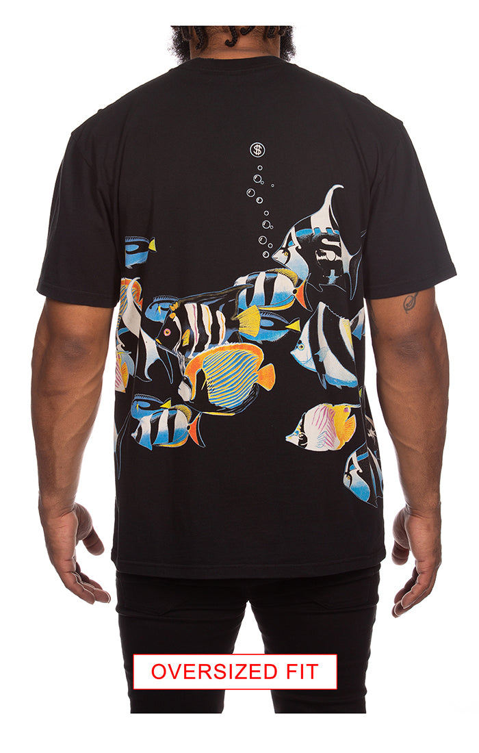 ICECREAM fish scale ss knit (oversized) - stretch limo