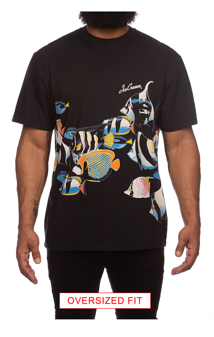 ICECREAM fish scale ss knit (oversized) - stretch limo