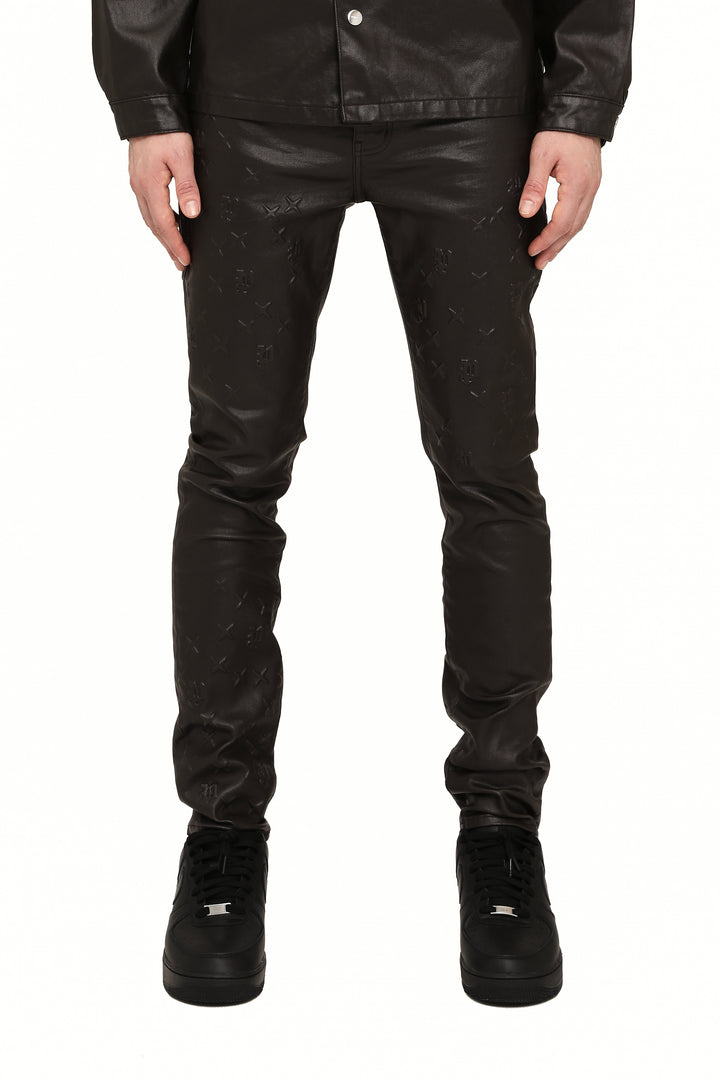 Purple Brand P001 Brown SMBM425 Skinny Mono Embossed Film - Brown