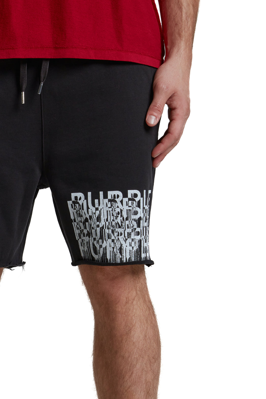 Purple Brand P446 Black MGBD325 MWT Fleece Short - Black