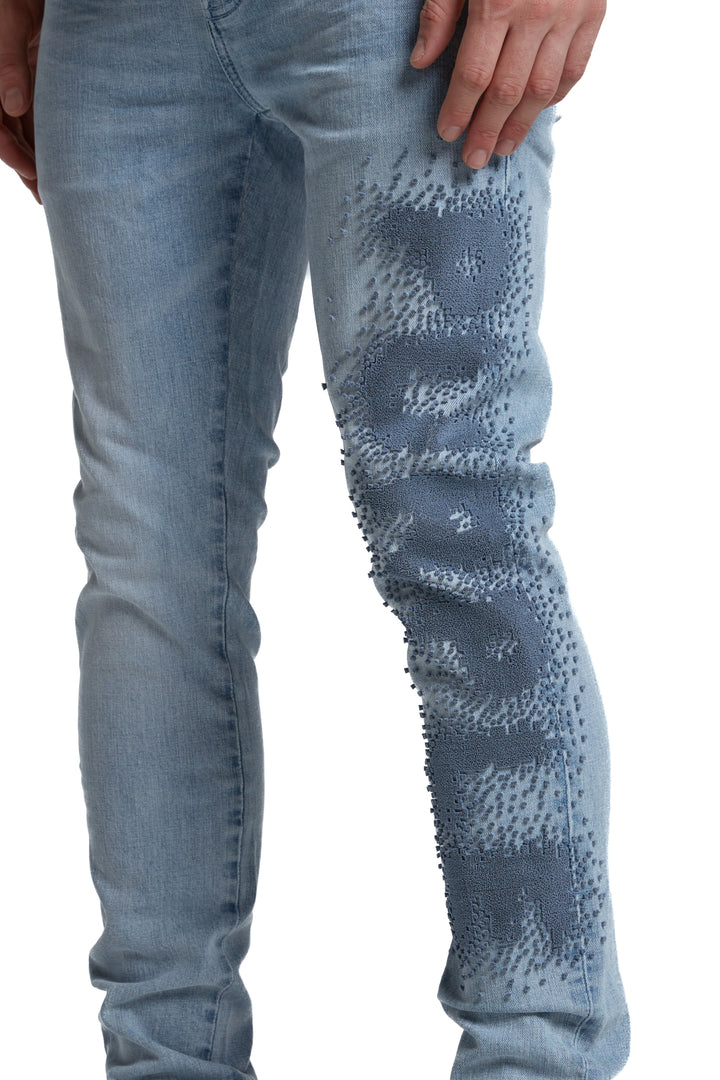 Purple Brand P001 Light Indigo SYFF325 Skinny Tuffetage - Light Indigo