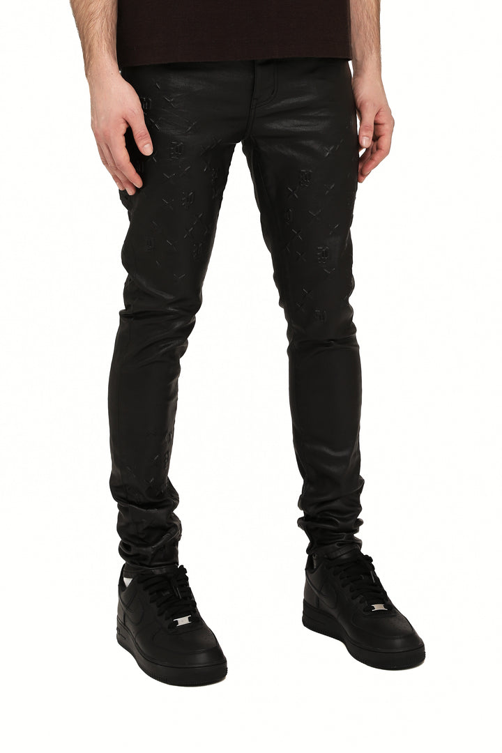 Purple Brand P001 Black SMBS425 Skinny Mono Embossed Film - Black
