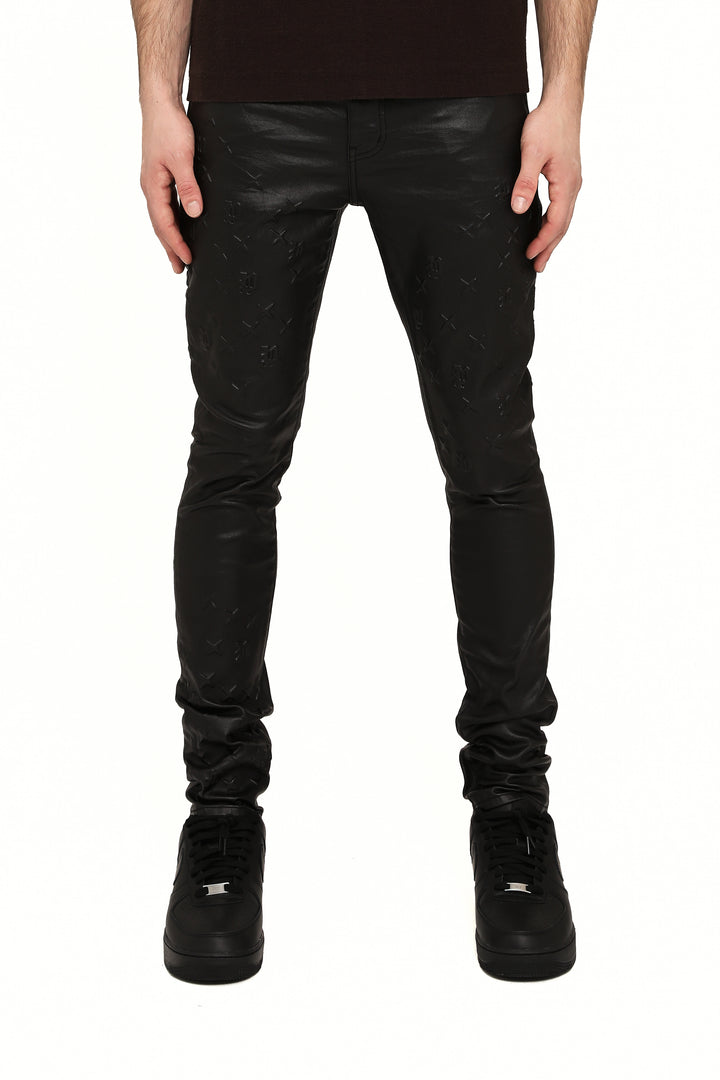Purple Brand P001 Black SMBS425 Skinny Mono Embossed Film - Black