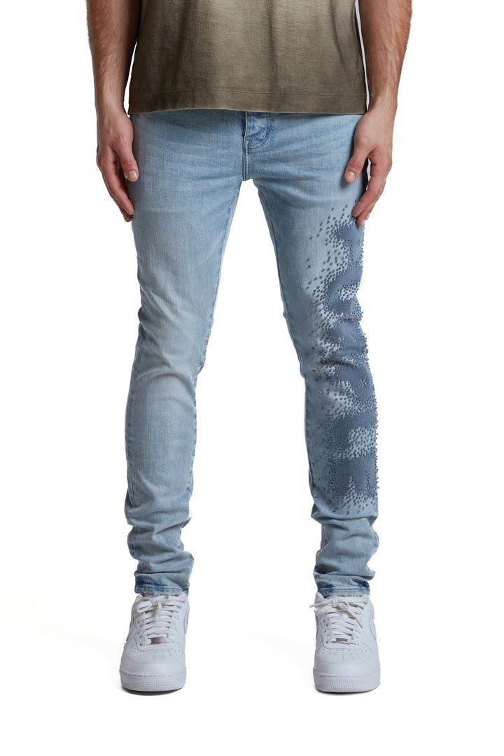 Purple Brand P001 Light Indigo SYFF325 Skinny Tuffetage - Light Indigo