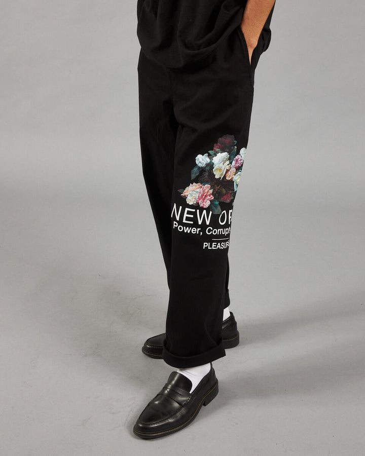 PLEASURES POWER BEACH PANT - BLACK