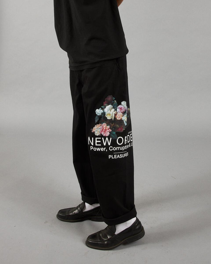 PLEASURES POWER BEACH PANT - BLACK