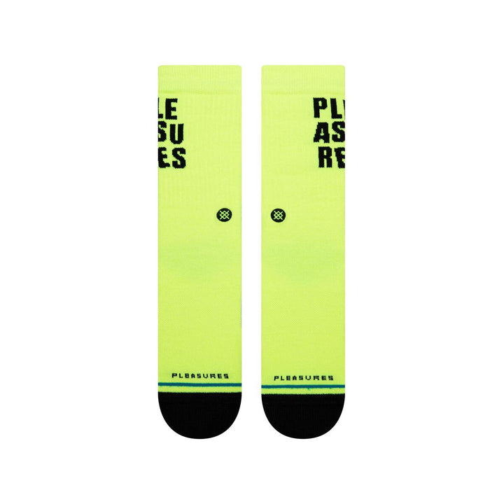 PLEASURES STANCE STACKED LOGO SOCKS - YELLOW