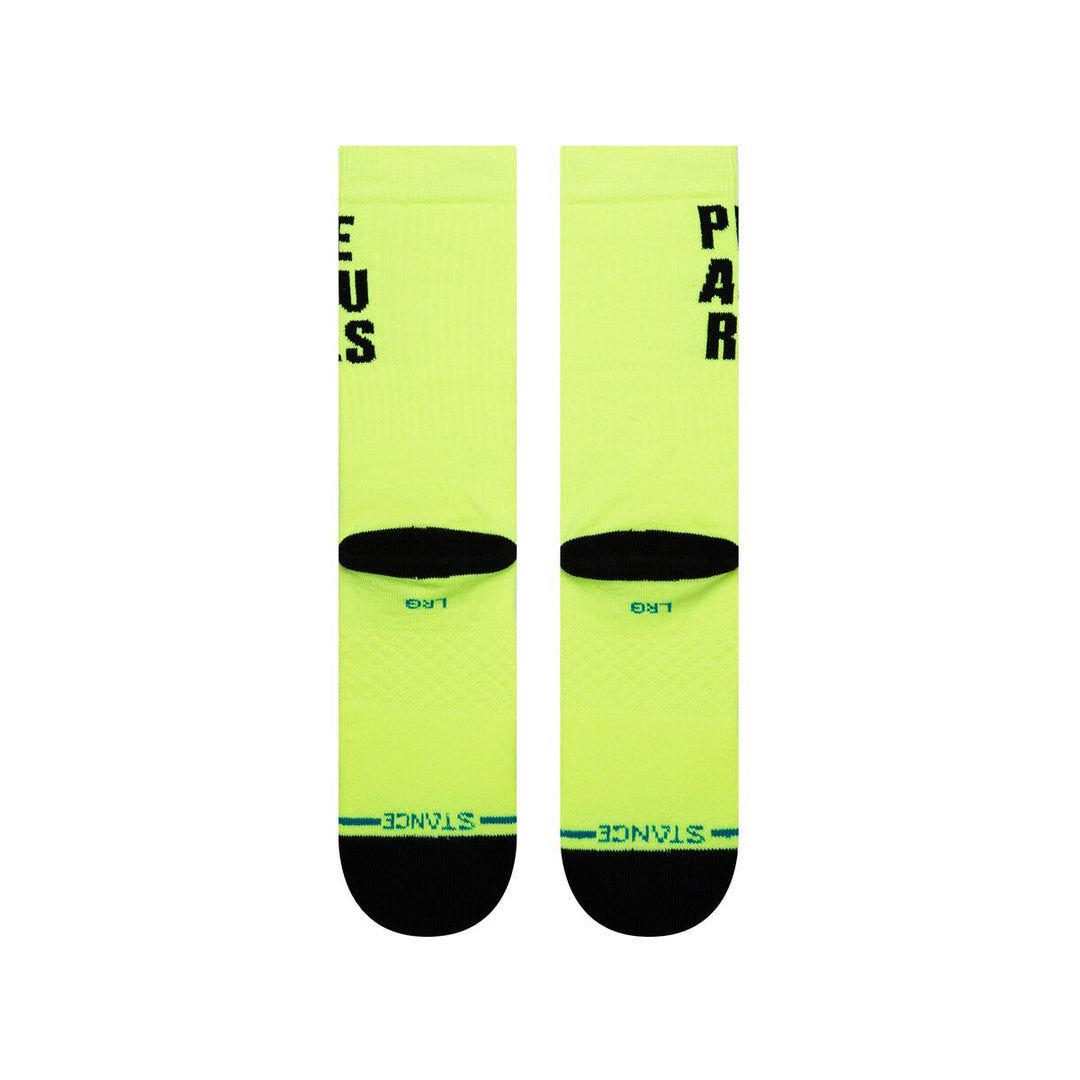 PLEASURES STANCE STACKED LOGO SOCKS - YELLOW