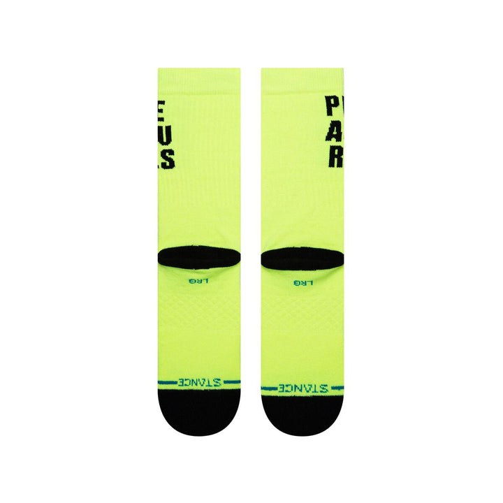 PLEASURES STANCE STACKED LOGO SOCKS - YELLOW