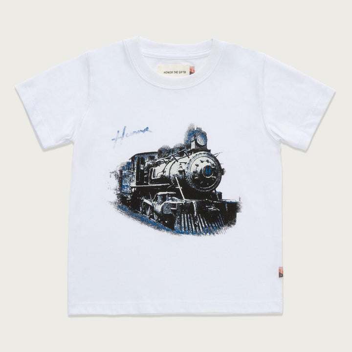 Honor The Gift For Children Kids Train SS Tee - White