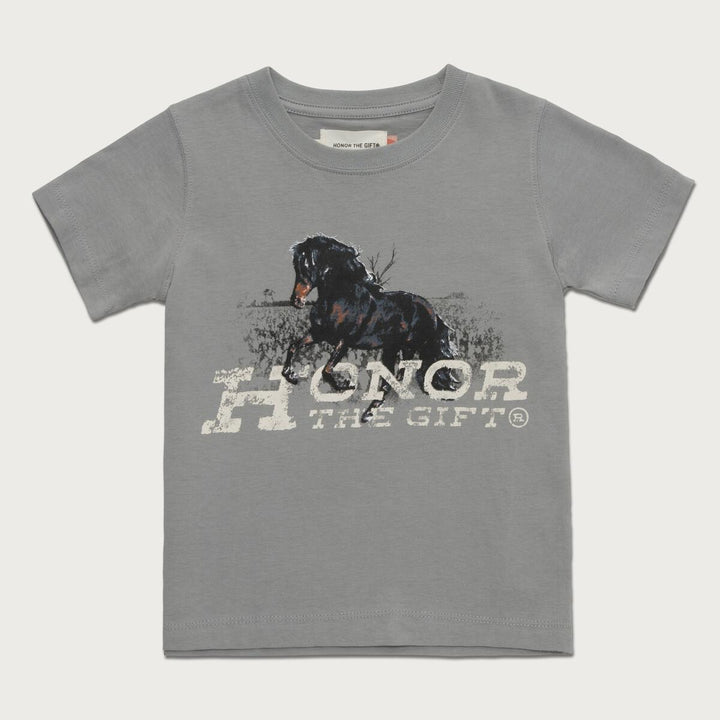 Honor The Gift For Children Kids Work Horse SS Tee - Slate