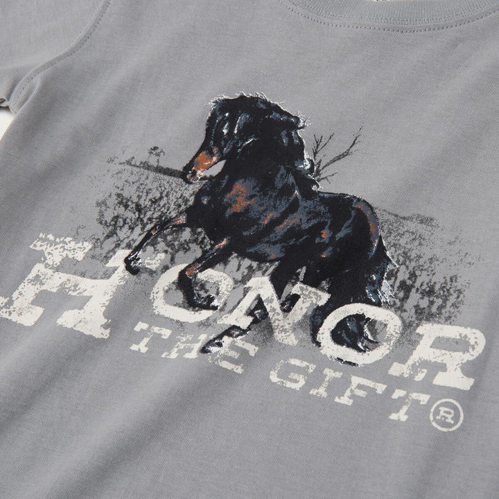 Honor The Gift For Children Kids Work Horse SS Tee - Slate