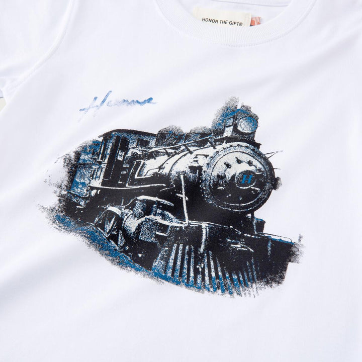 Honor The Gift For Children Kids Train SS Tee - White