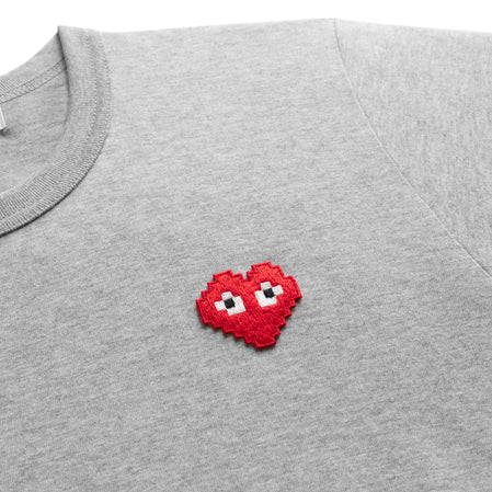 COMME DES GARCONS PLAY x the Artist Invader T-Shirt - Grey - AZ-T322-051-2