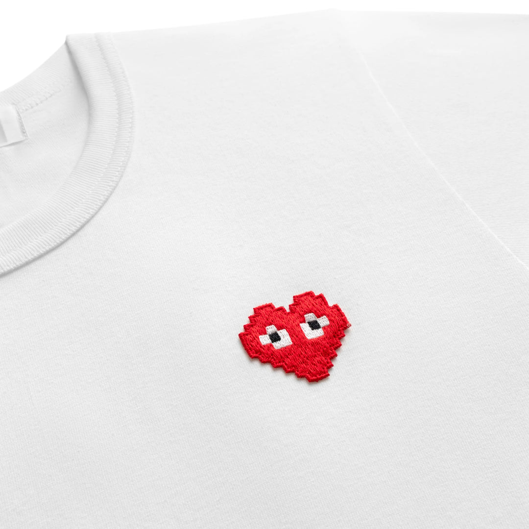COMME DES GARCONS PLAY x the Artist Invader T-Shirt - White - AZ-T322-051-3