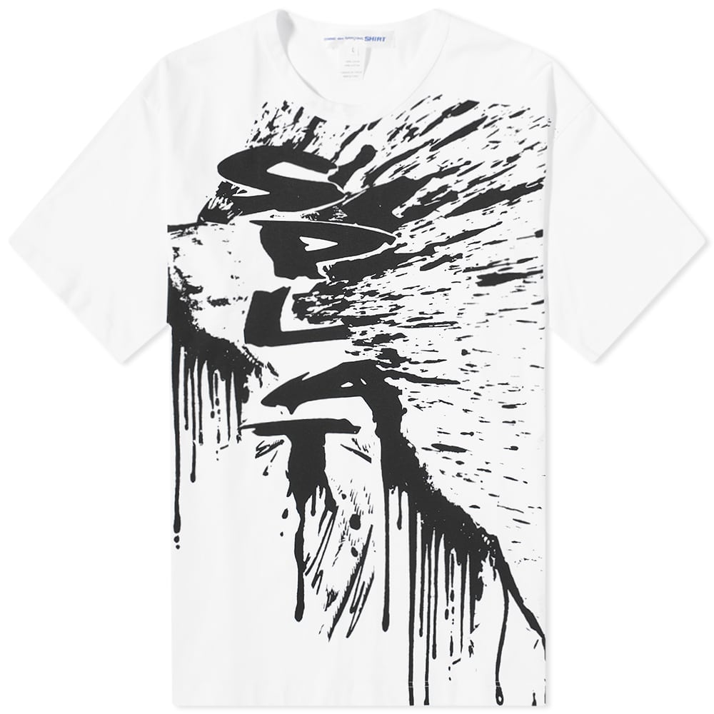 Comme Des Garçons SHIRT Splat Print T-Shirt - White