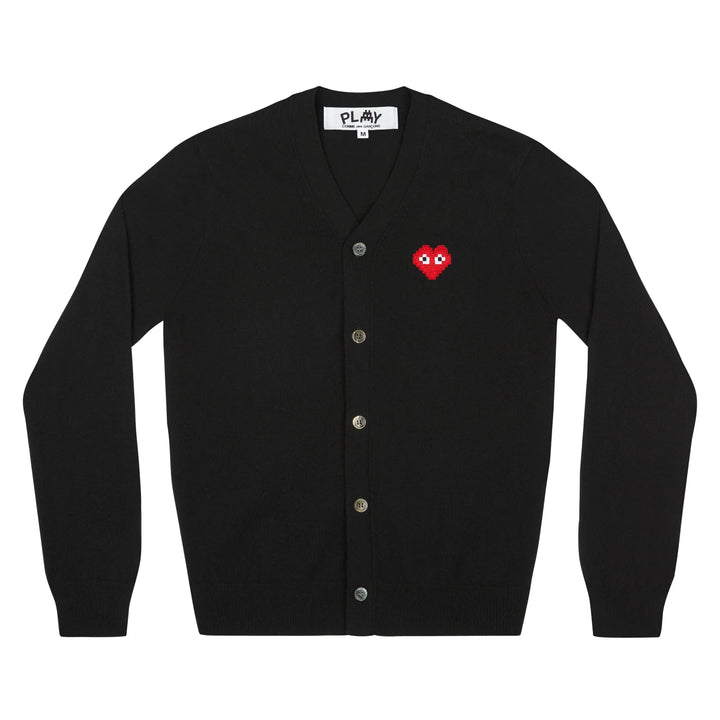 COMME DES GARCONS PLAY x the Artist Invader Men's Cardigan - Black - AZ-N084-051-1