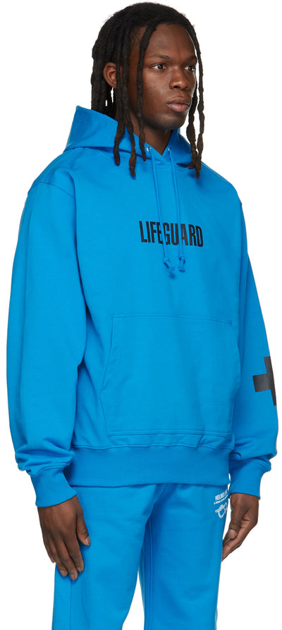 Helmut Lang Cross Hoodie - Cerulean