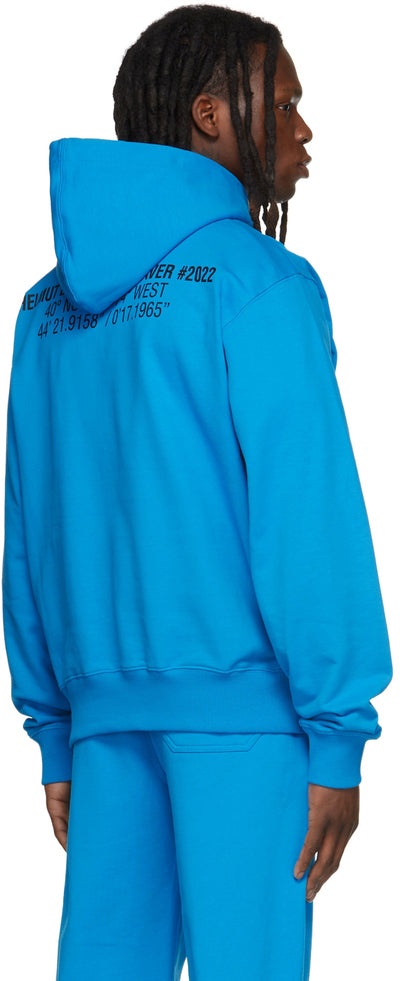 Helmut Lang Cross Hoodie - Cerulean