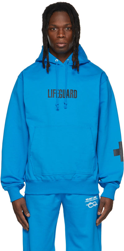 Helmut Lang Cross Hoodie - Cerulean