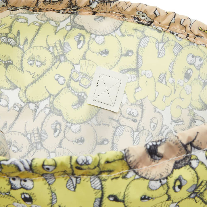 Comme Des Garçons SHIRT X Kaws Pattern Printed Bag - Yellow