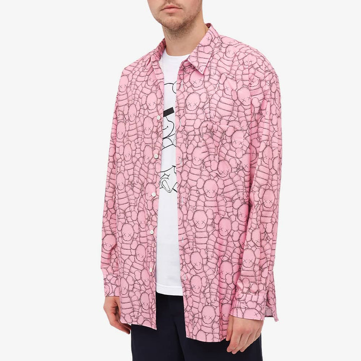 Comme Des Garçons SHIRT X Kaws Print Cotton Poplin Shirt - Print B
