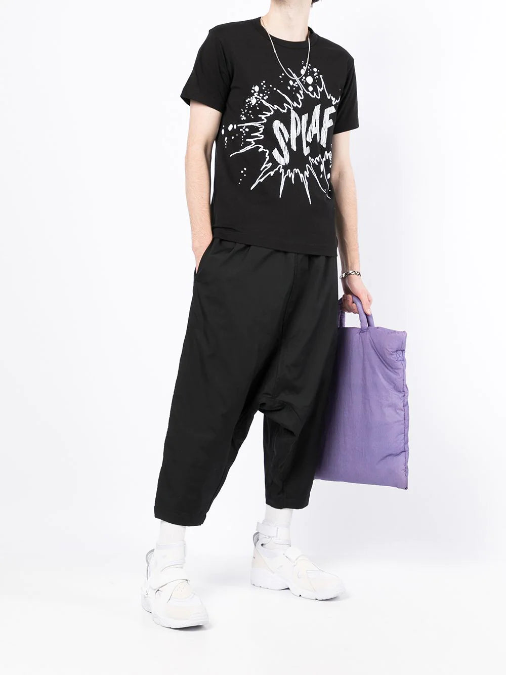 Comme Des Garçons SHIRT Splaf Print T-Shirt - Black