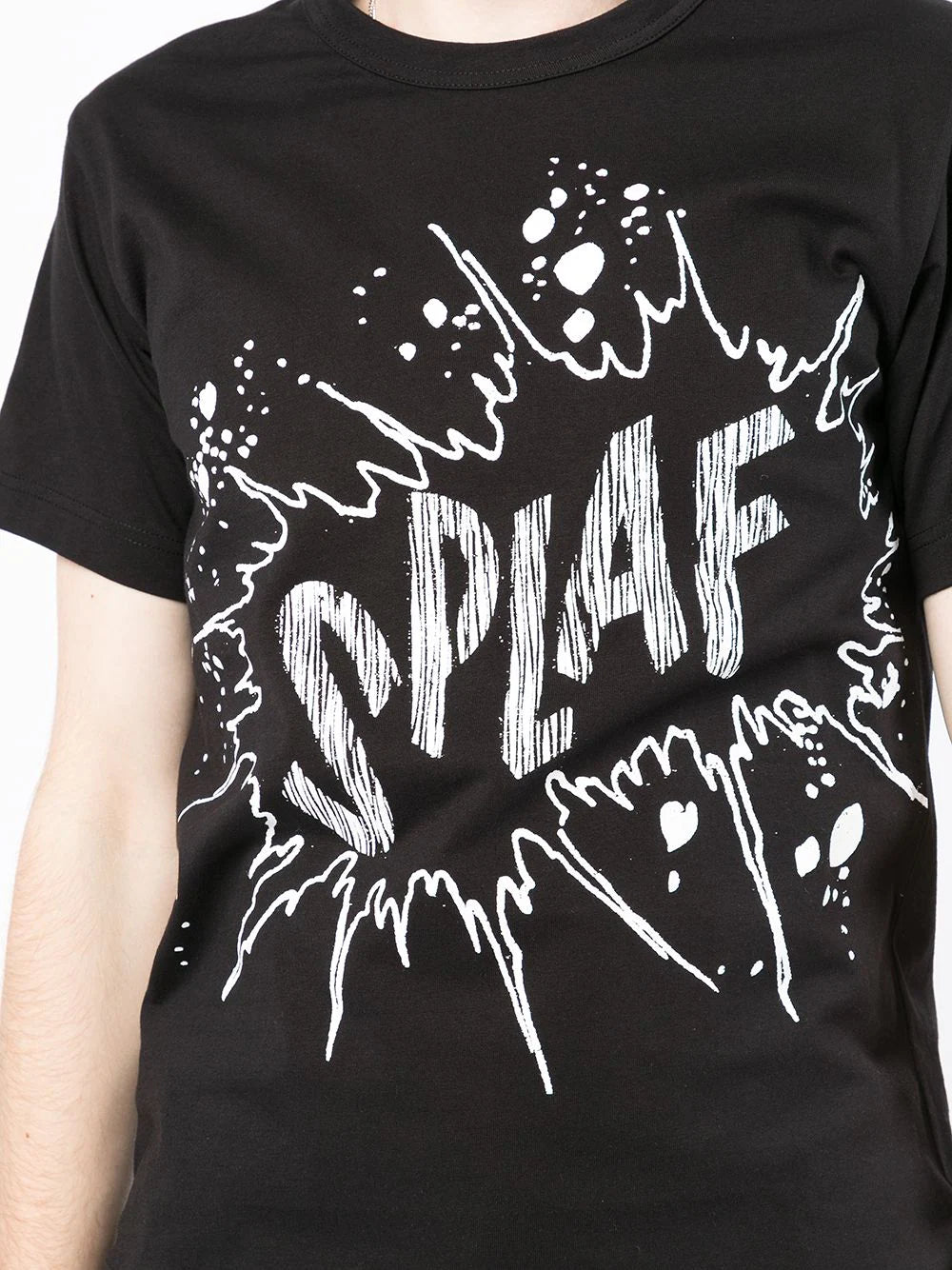 Comme Des Garçons SHIRT Splaf Print T-Shirt - Black