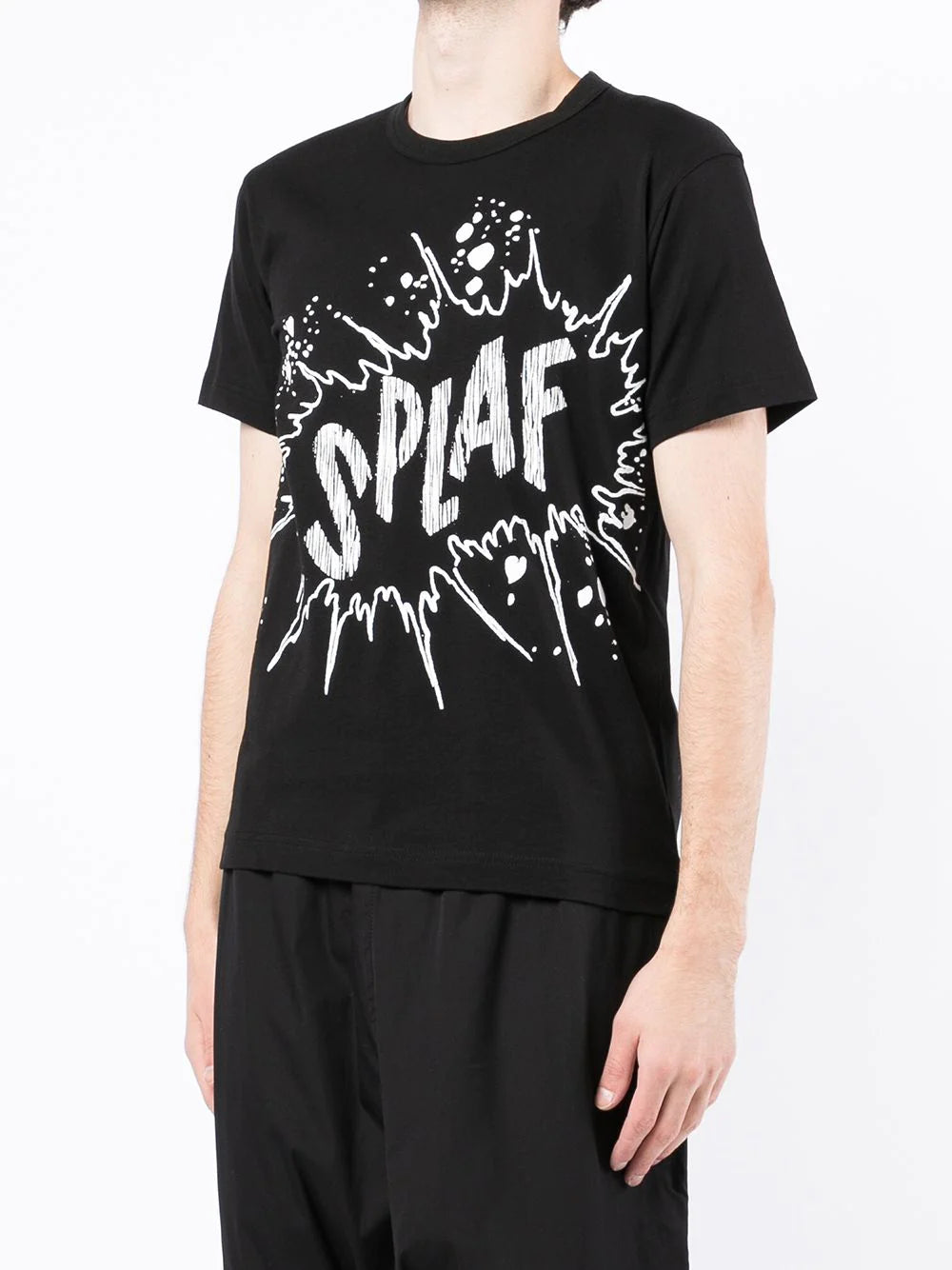 Comme Des Garçons SHIRT Splaf Print T-Shirt - Black