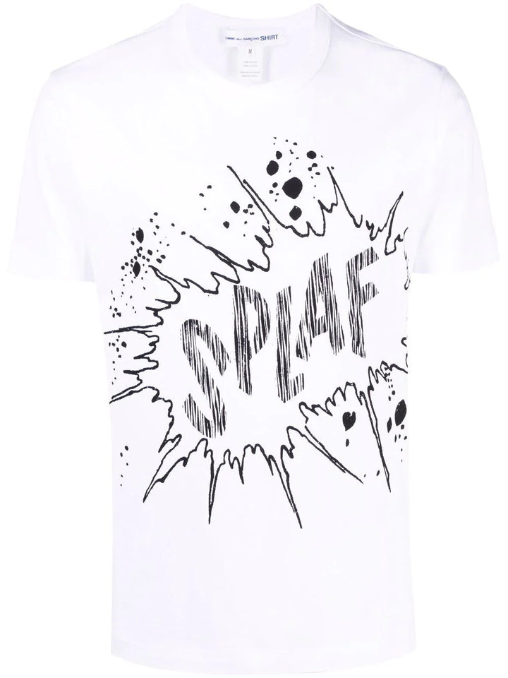 Comme Des Garçons SHIRT Splaf Print T-Shirt - White
