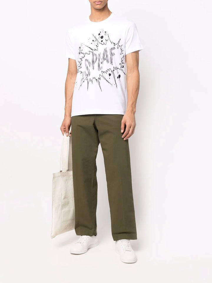 Comme Des Garçons SHIRT Splaf Print T-Shirt - White