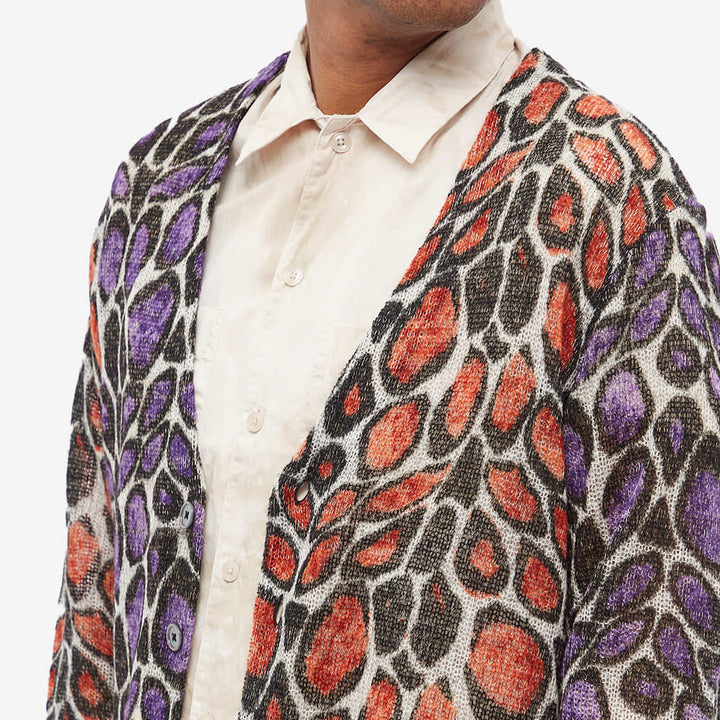 CLOT LEOPARD CARDIGAN - PURPLE