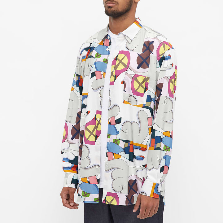 Comme Des Garçons SHIRT X Kaws Print Cotton Poplin Shirt - Print I