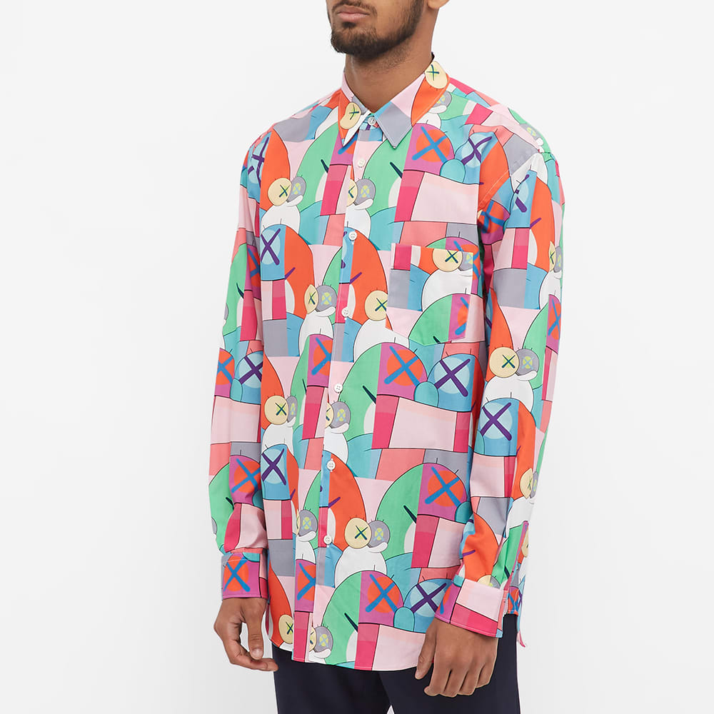 Comme Des Garçons SHIRT X Kaws Print Cotton Poplin Shirt - Print H
