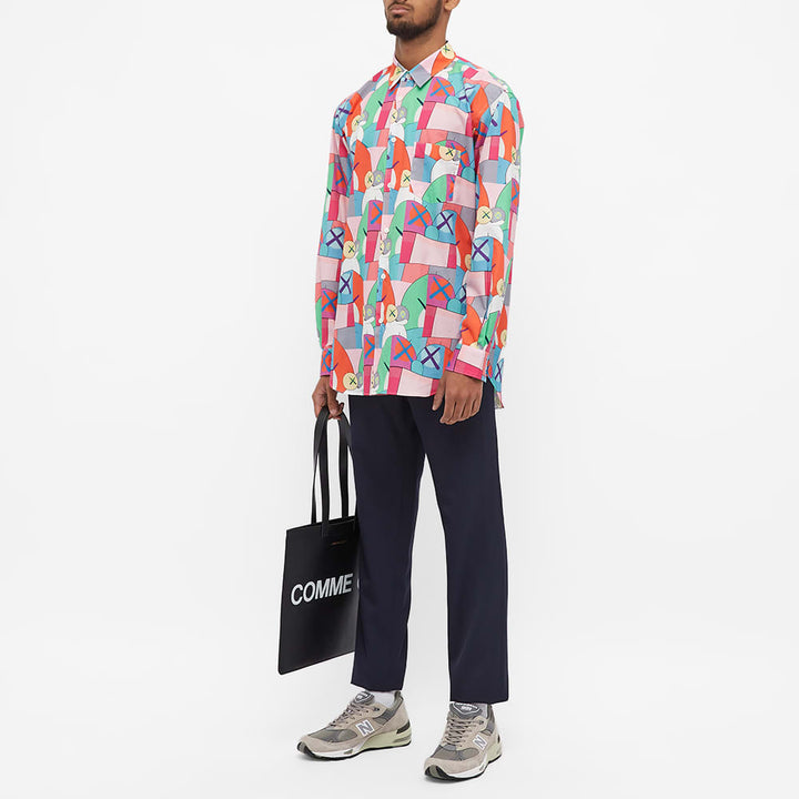 Comme Des Garçons SHIRT X Kaws Print Cotton Poplin Shirt - Print H