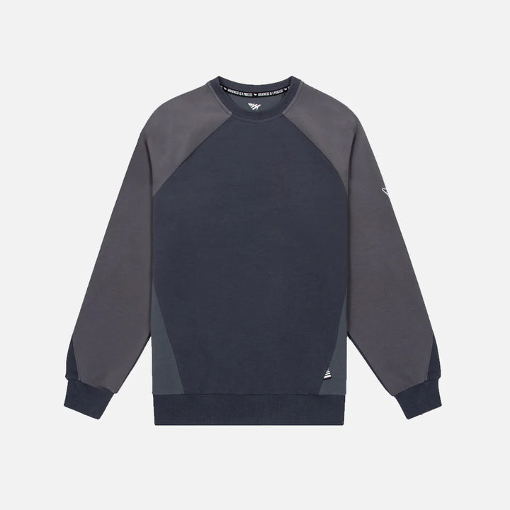 Paper Planes Color Block Crewneck - Sapphire