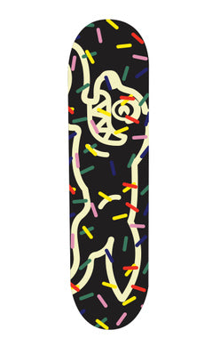 ICECREAM Raining Skatedeck - Black: Canadian Maple Skatedeck With Print