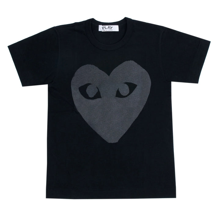 COMME DES GARCONS PLAY GRAY HEART T-SHIRT - Black - AZ-T190-051-1