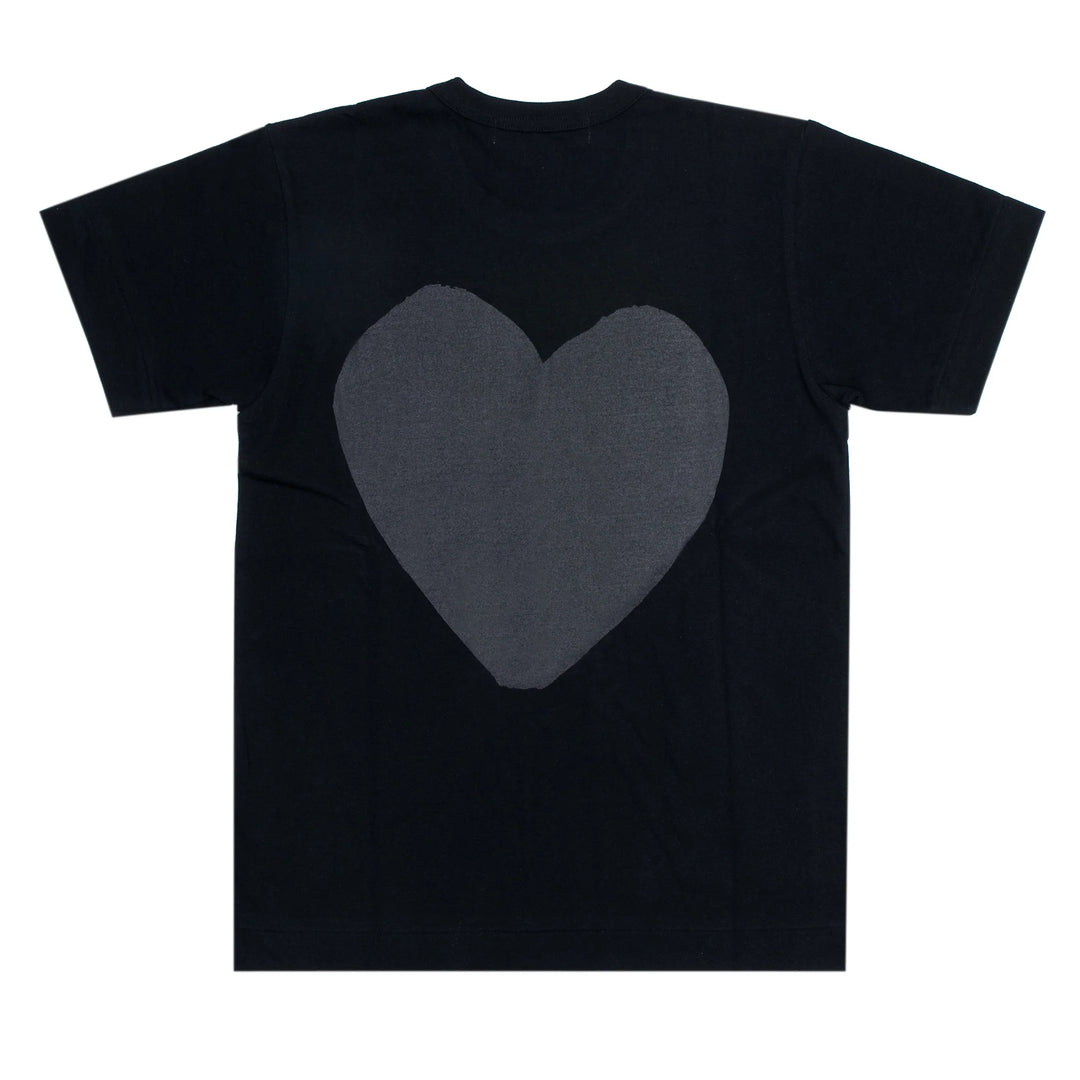 COMME DES GARCONS PLAY GRAY HEART T-SHIRT - Black - AZ-T190-051-1