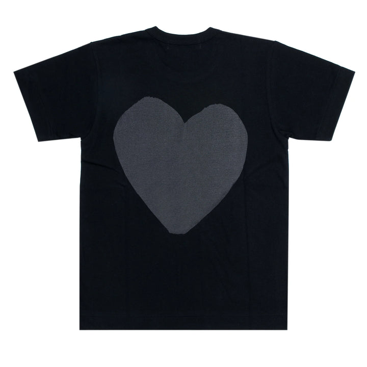 COMME DES GARCONS PLAY GRAY HEART T-SHIRT - Black - AZ-T190-051-1