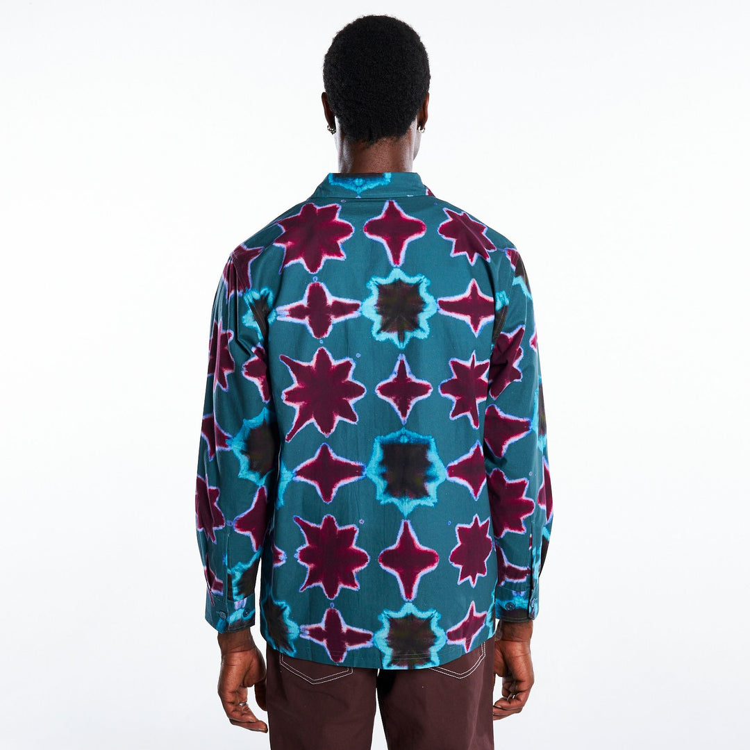 PLEASURES SULFUR LS BUTTON DOWN - BLUE