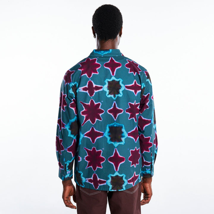 PLEASURES SULFUR LS BUTTON DOWN - BLUE