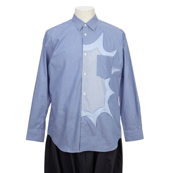 Comme Des Garçons SHIRT Striped Long Sleeve Shirt - Blue/Stripes