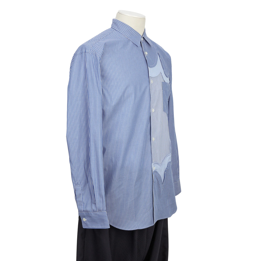 Comme Des Garçons SHIRT Striped Long Sleeve Shirt - Blue/Stripes
