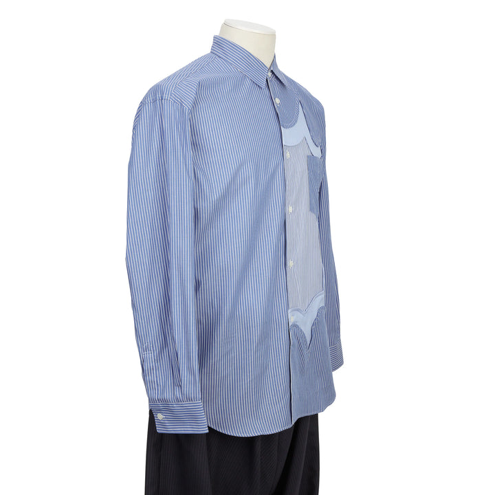 Comme Des Garçons SHIRT Striped Long Sleeve Shirt - Blue/Stripes